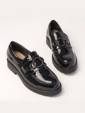 NAOT Fremont Black Patent Leather Loafers Comfort Orthotic Shoes 39/8
